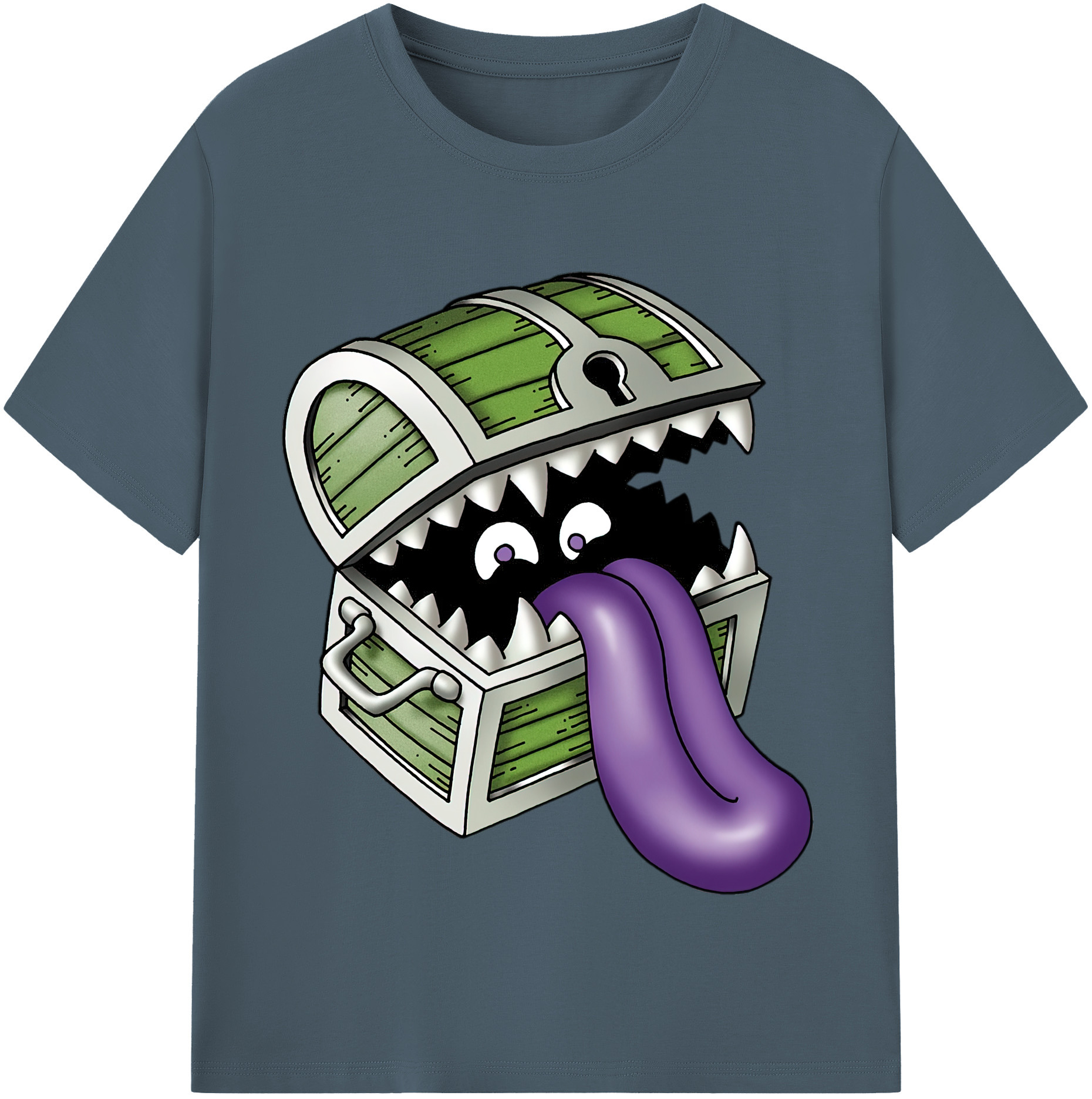 （画像用） ドラゴンクエスト Doragon Kuesuto Dragon Quest 綿100％半袖Tシャツ（フロントプリント）